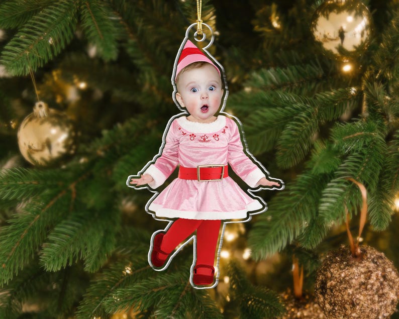 Personalized Face Baby Ornament, Babys First Christmas Ornament, Baby Ornament, Custom Baby Photo Ornament, Baby Face Ornament Grandkid Gift