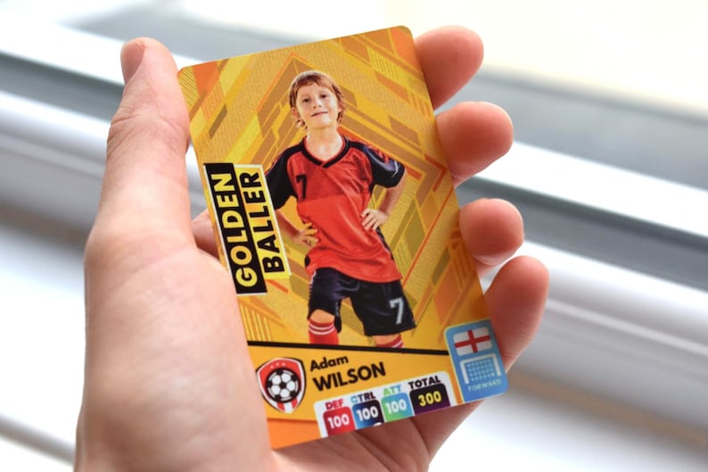 Personalised Football card | Football | Gift | Personalised Gift | soccer | Kids Gift | Football Team| Football tournament