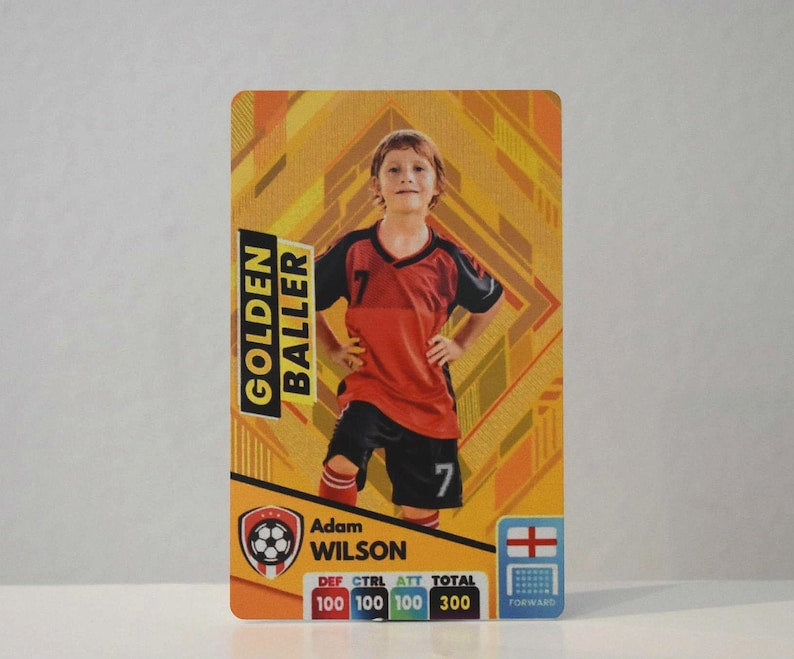 Personalised Football card | Football | Gift | Personalised Gift | soccer | Kids Gift | Football Team| Football tournament