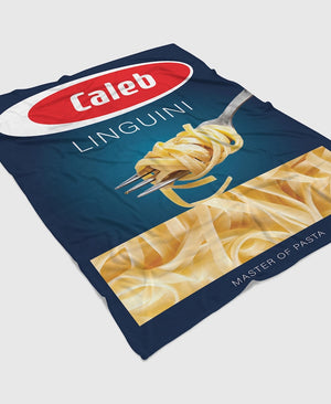 Pasta Personalised Blanket Throw/ Fun gift for her him kids BFF wife mother birthday/ Custom made/ Italian gift/ Christmas gift