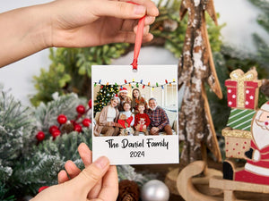 Personalized Family Photo Ornament Christmas,Polaroid Ornament,Couples Christmas Gift,Custom Photo Ornament 2024,Family Christmas Gifts