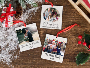 Personalized Family Photo Ornament Christmas,Polaroid Ornament,Couples Christmas Gift,Custom Photo Ornament 2024,Family Christmas Gifts