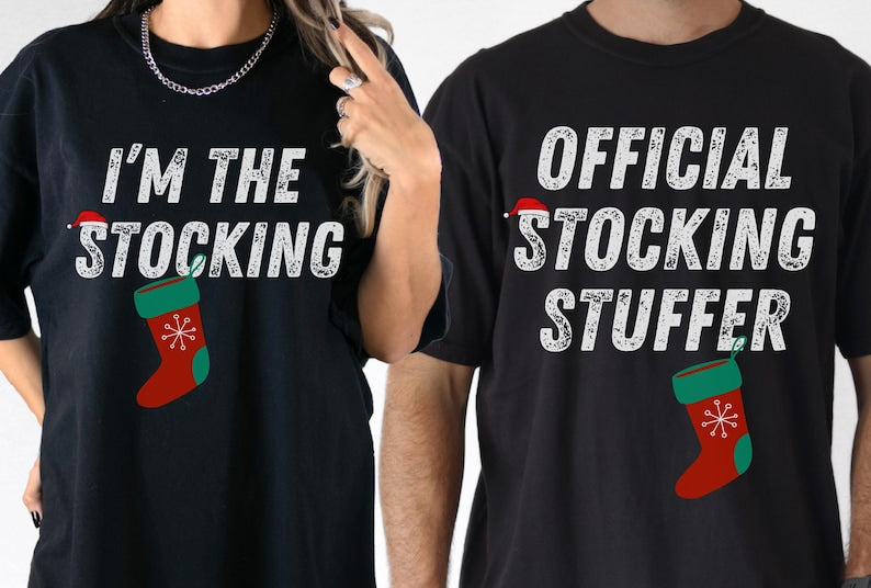 Christmas Couples Matching Shirts, Holiday Matching Outfits, Santa Sweater Cozy Winter Wear Adult Xmas Party Shirt Official Stocking Stuffer