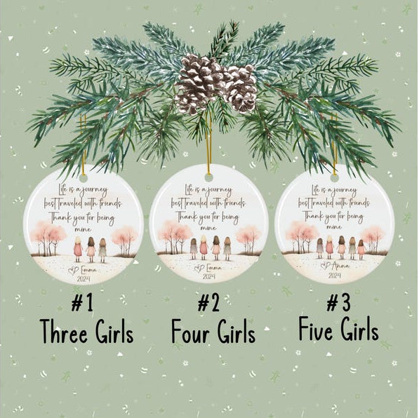 Friend Ornament, Personalized Friend Gift Ornament, Friend Christmas Ornament, Best Friends Ornament Gift, Custom Friend Gift Ornament