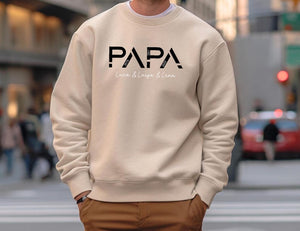 Father's greatest gifts: Personalized T-shirt/hoodie with your children's names and birth years. Dad sweater. Birthday gift.