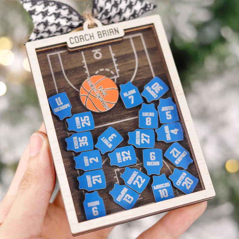 Personalized Basketball Shaker Ornament, Custom Jersey's Name & Number, Basketball Senior Night Gifts, Basketball Players 2025 Keepsake