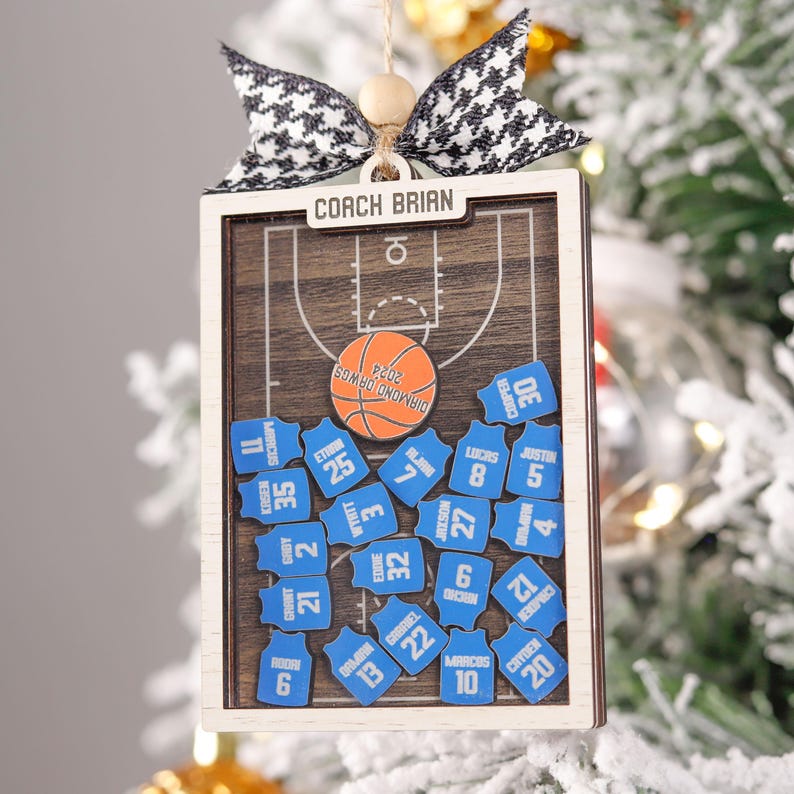 Personalized Basketball Shaker Ornament, Custom Jersey's Name & Number, Basketball Senior Night Gifts, Basketball Players 2025 Keepsake
