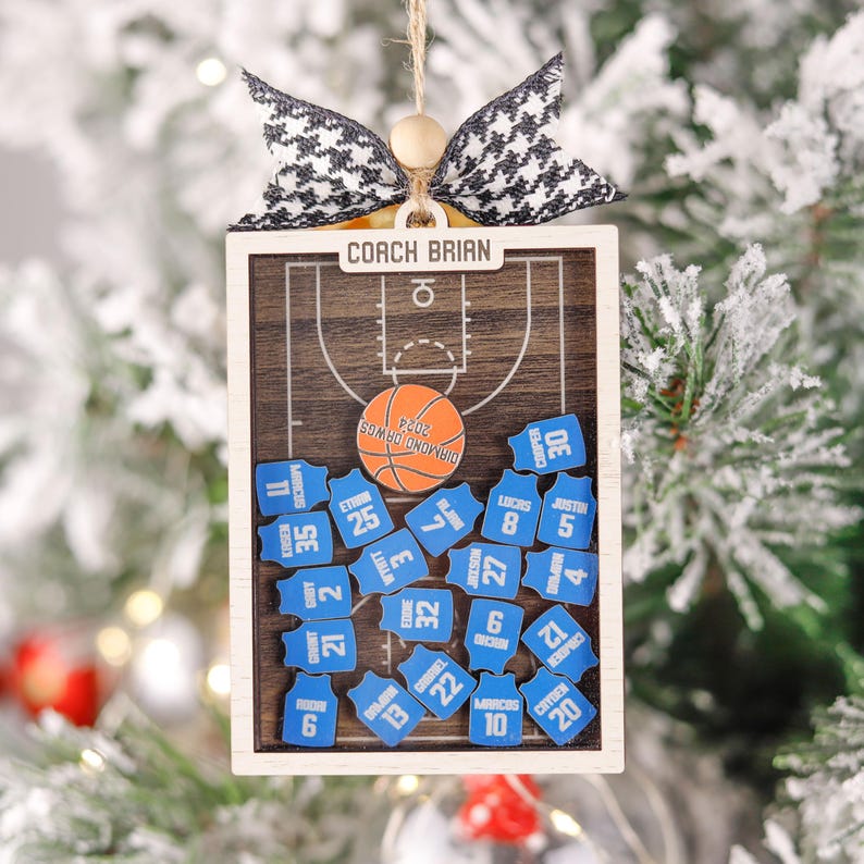 Personalized Basketball Shaker Ornament, Custom Jersey's Name & Number, Basketball Senior Night Gifts, Basketball Players 2025 Keepsake