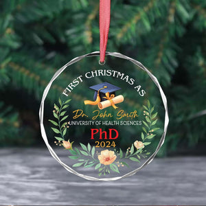 Personalized PhD Christmas Ornament, Custom PhD Graduation Gift, New PhD Doctor Gift, PhD Doctorate Graduation Gift, Doctoral Gifted Doctor