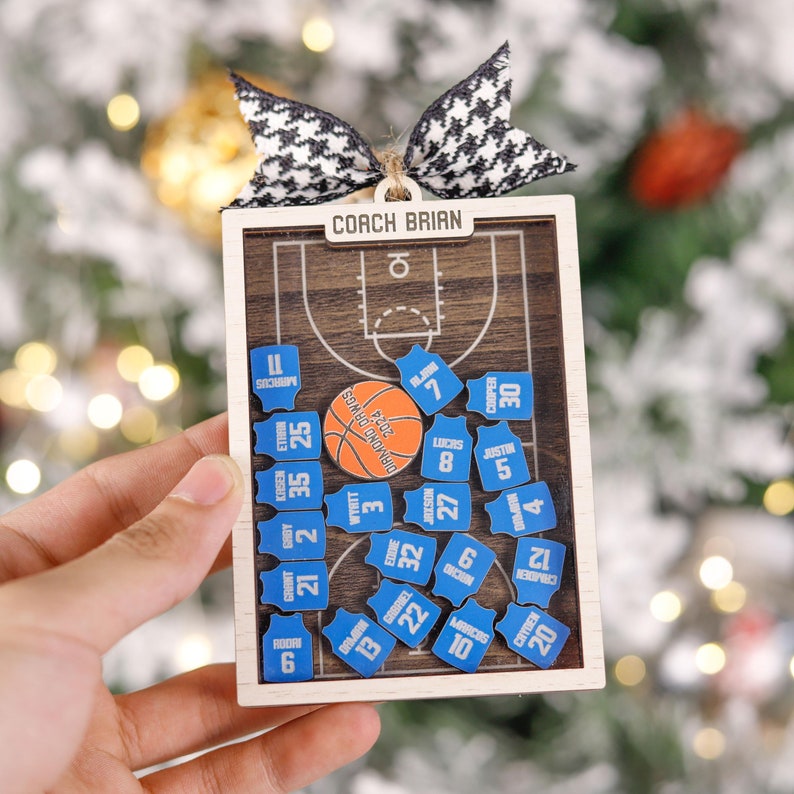 Personalized Basketball Shaker Ornament, Custom Jersey's Name & Number, Basketball Senior Night Gifts, Basketball Players 2025 Keepsake