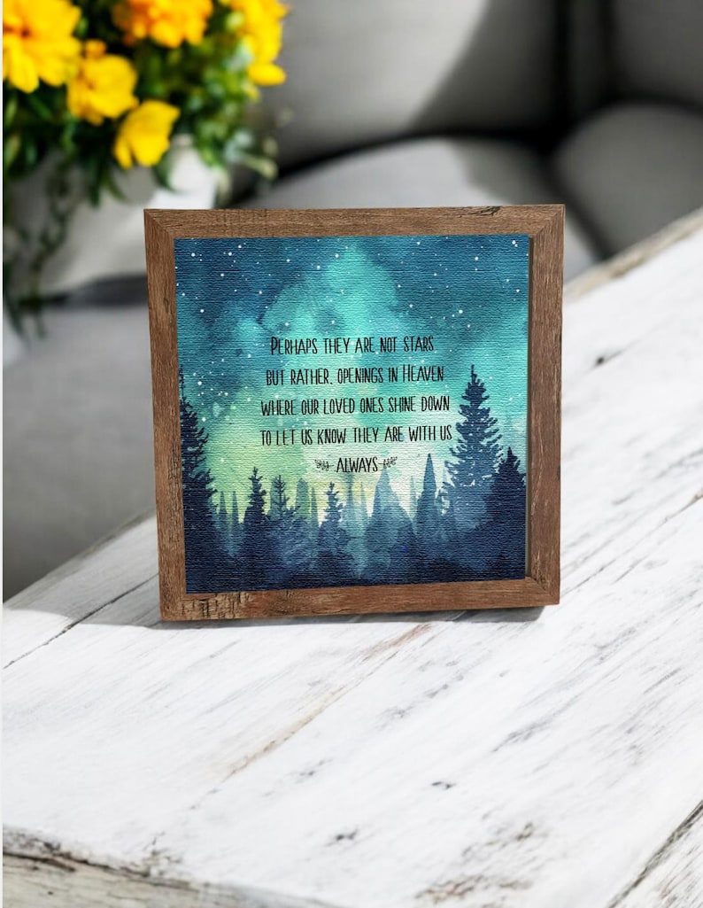 Sympathy Gift, Personalized Watercolor Memorial Gift, Loss Of Mom Dad Grandma Grandpa, Perhaps They Are Not Stars Funeral Gift.