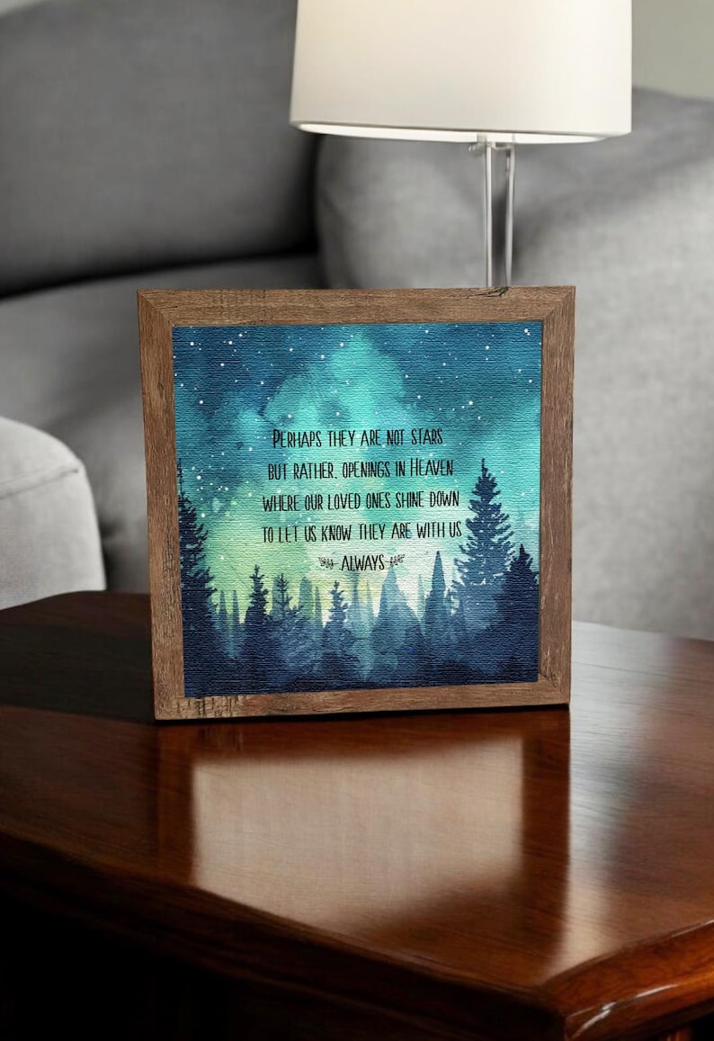 Sympathy Gift, Personalized Watercolor Memorial Gift, Loss Of Mom Dad Grandma Grandpa, Perhaps They Are Not Stars Funeral Gift.