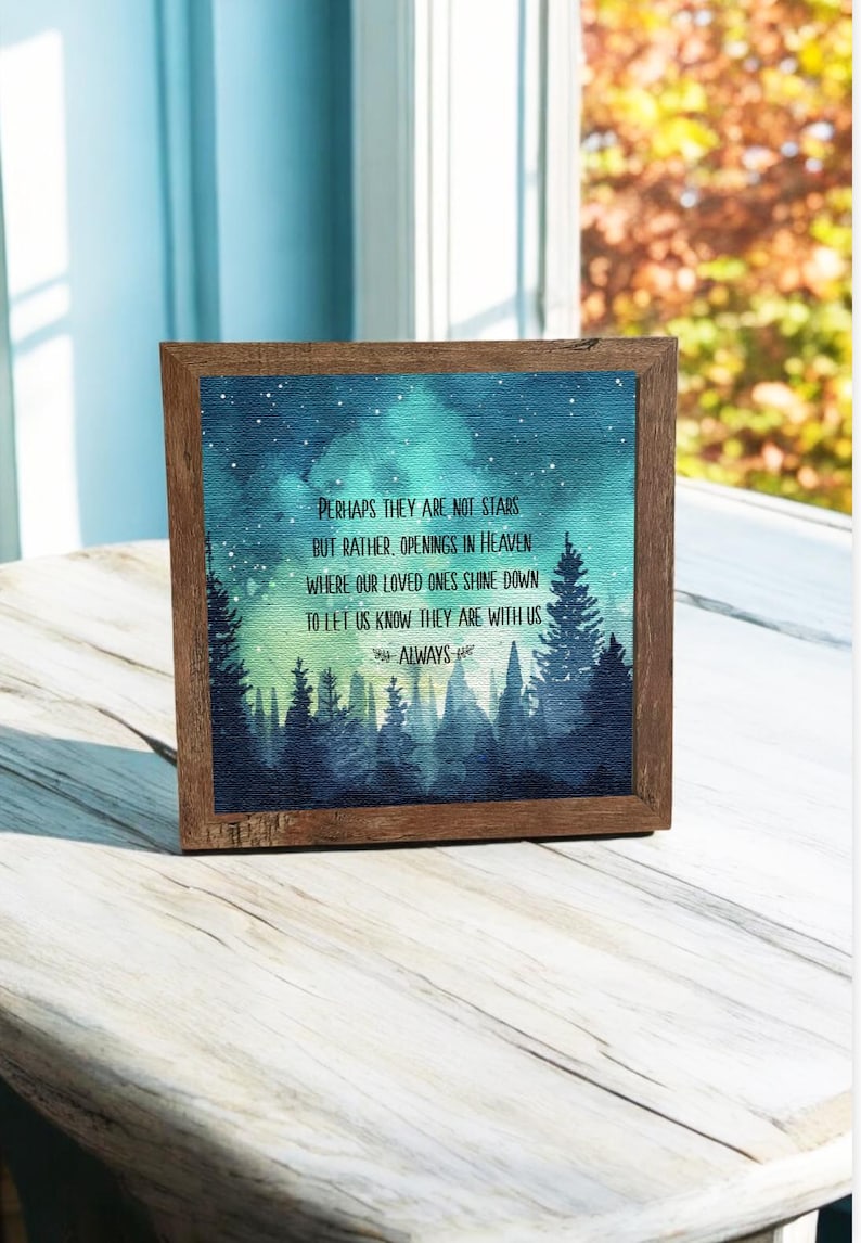Sympathy Gift, Personalized Watercolor Memorial Gift, Loss Of Mom Dad Grandma Grandpa, Perhaps They Are Not Stars Funeral Gift.