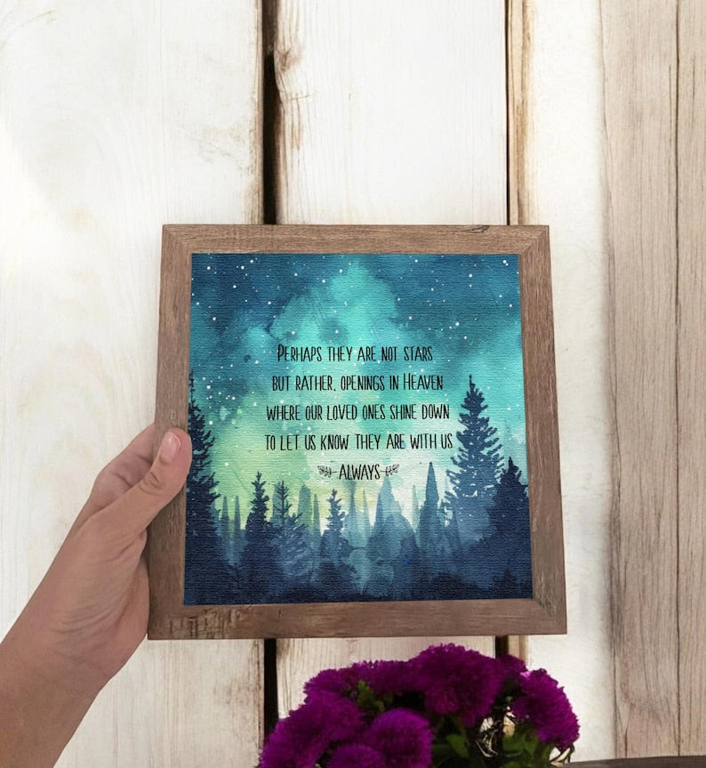 Sympathy Gift, Personalized Watercolor Memorial Gift, Loss Of Mom Dad Grandma Grandpa, Perhaps They Are Not Stars Funeral Gift.