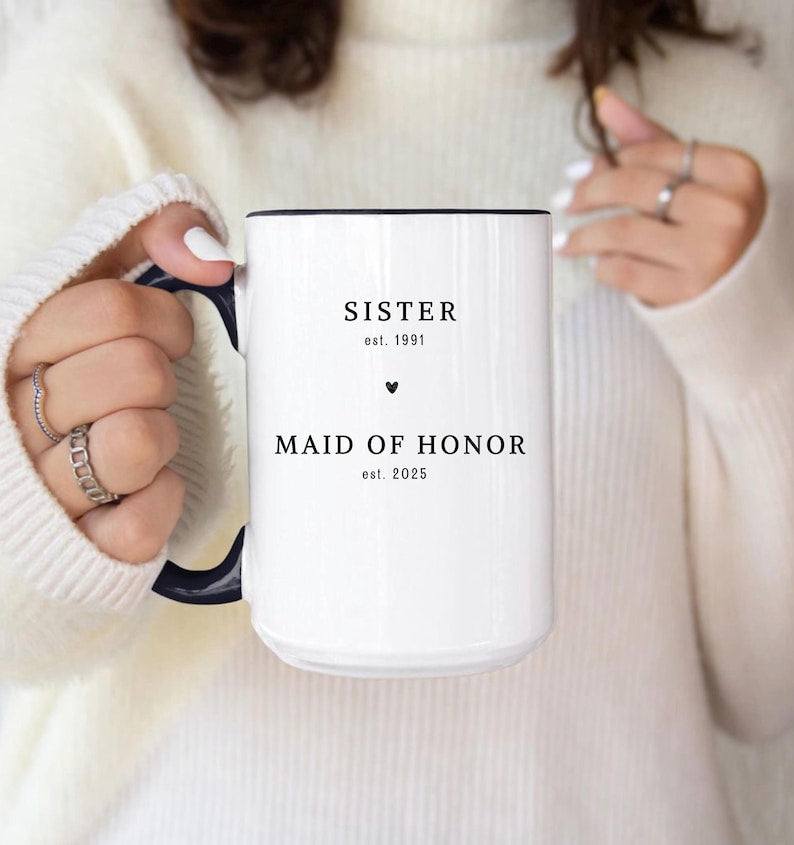 Bridal Party Mug Maid of Honor Proposal Maid of Honor Gift Wedding Party Gift Personalized Wedding Gifts Personalized Bridal Party Gift