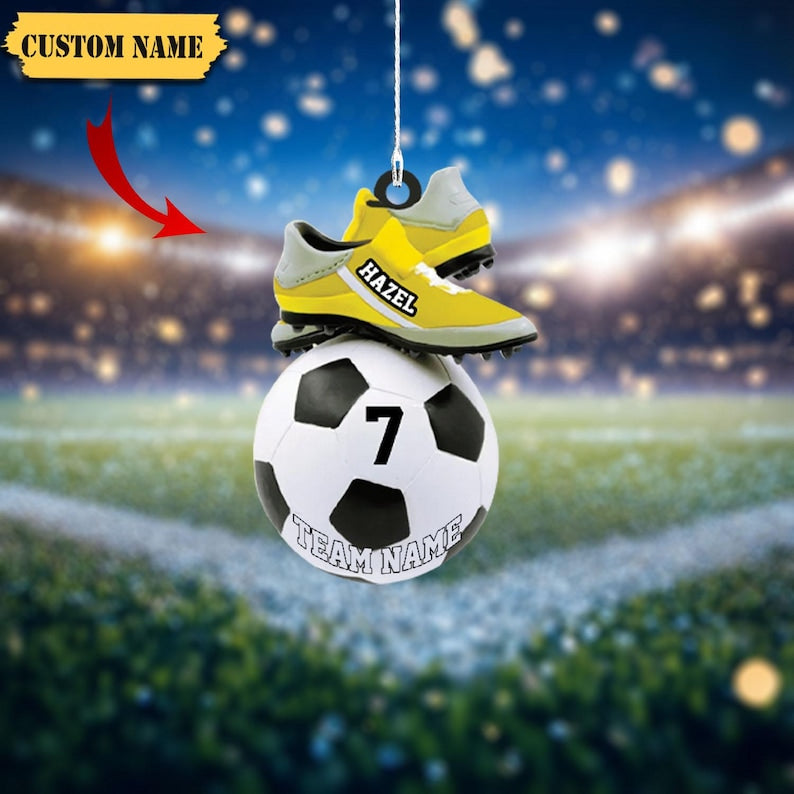 Personalized Soccer Christmas Ornament,Soccer Christmas Ornament Great Gift Idea For Soccer Players & Soccer Lover Christmas Soccer,Top Gift