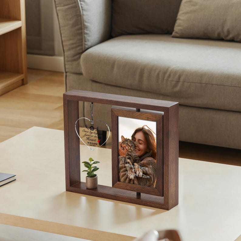 Cat Memorial Gift, Personalized Pet Memorial Frame, Pet Loss Gifts, Custom Cat Dog Loss Gift, Pet Bereavement Gift, Pet Loss Frame