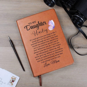 To My Daughter Personalized Journal, Gift for Daughter from Mom, Custom Name Journal,Daughter Birthday Gift, Keepsake Journal, Gift from dad