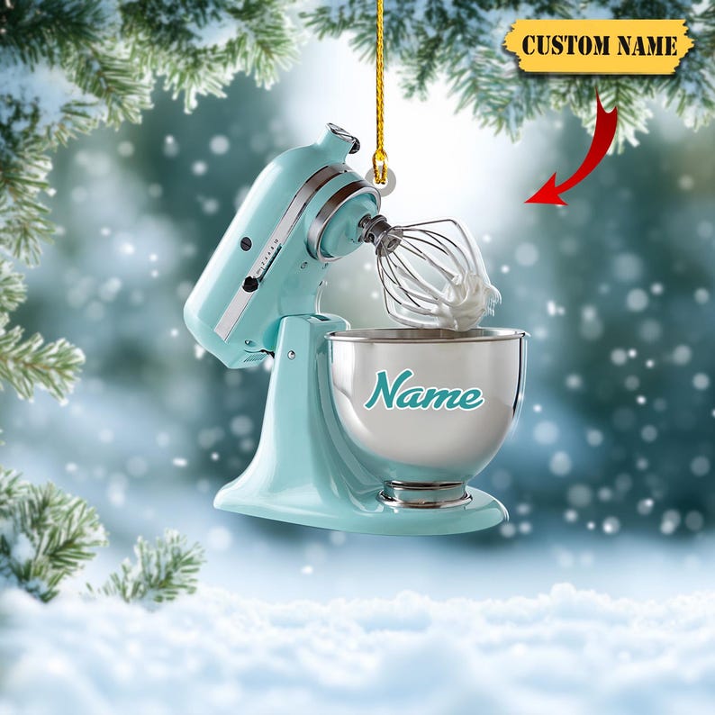 Personalized Baking Mixer Christmas Ornament: Baker Gift