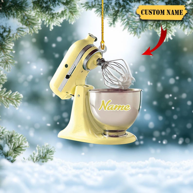 Personalized Baking Mixer Christmas Ornament: Baker Gift