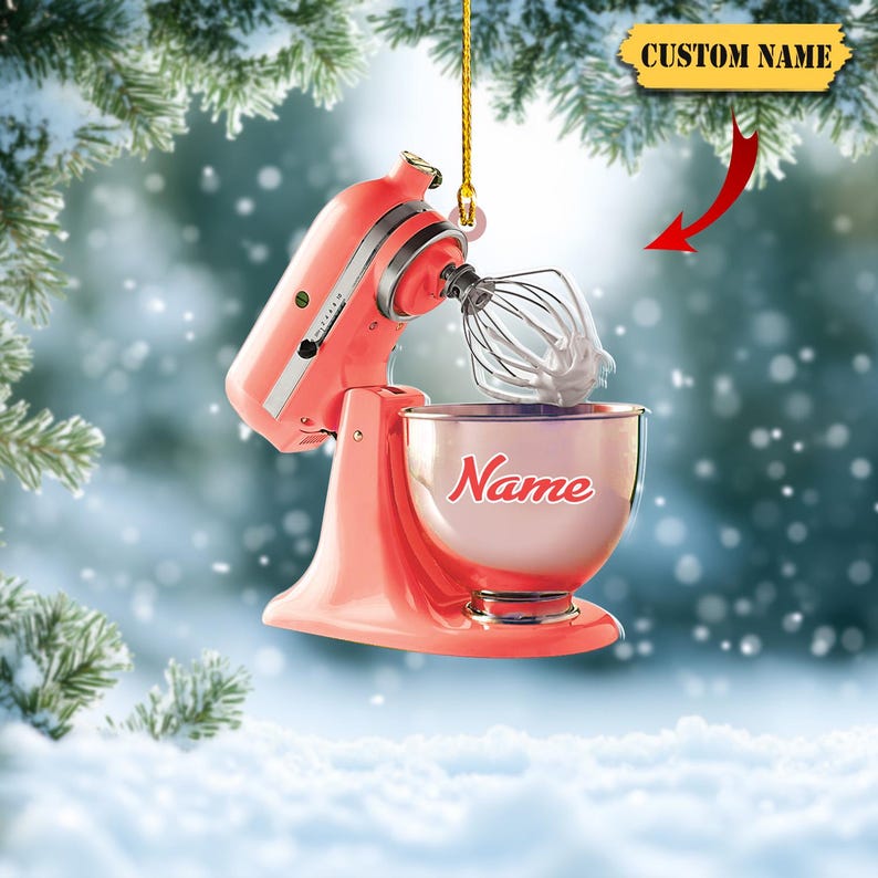 Personalized Baking Mixer Christmas Ornament: Baker Gift
