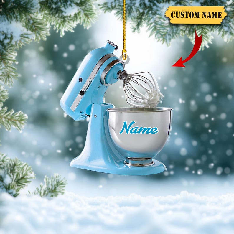 Personalized Baking Mixer Christmas Ornament: Baker Gift