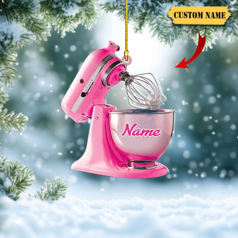 Personalized Baking Mixer Christmas Ornament: Baker Gift