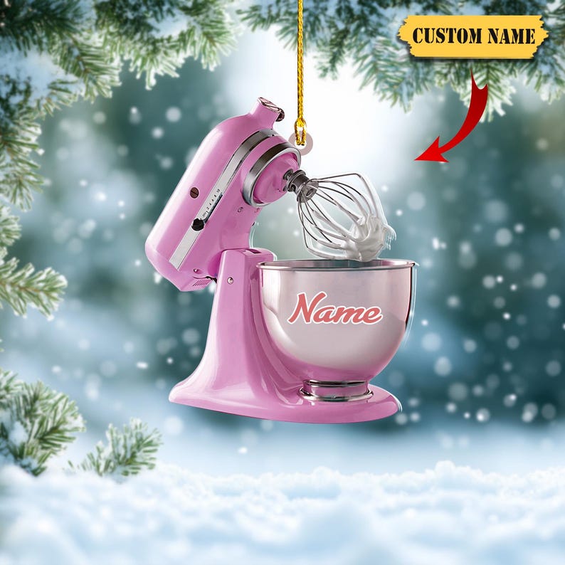 Personalized Baking Mixer Christmas Ornament: Baker Gift