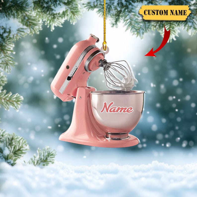 Personalized Baking Mixer Christmas Ornament: Baker Gift
