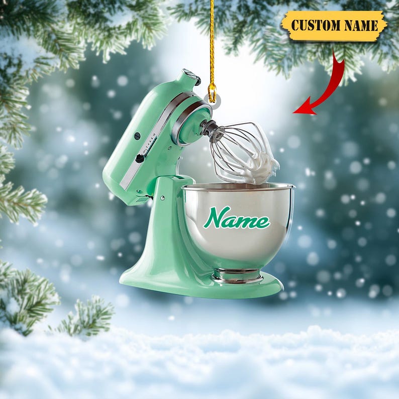 Personalized Baking Mixer Christmas Ornament: Baker Gift