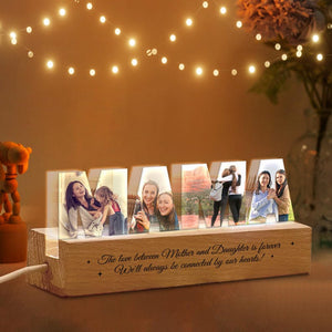 Personalized Mom Photo Collage Night Light, Custom Mom Photo Gift, Mom Christmas Gift, Mom Gift From Daughter, Gift From Mom