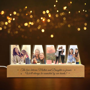 Personalized Mom Photo Collage Night Light, Custom Mom Photo Gift, Mom Christmas Gift, Mom Gift From Daughter, Gift From Mom