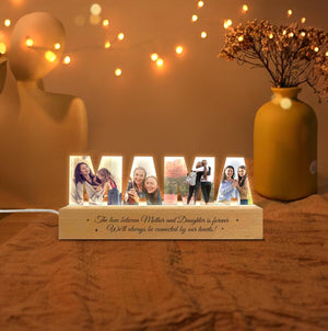 Personalized Mom Photo Collage Night Light, Custom Mom Photo Gift, Mom Christmas Gift, Mom Gift From Daughter, Gift From Mom