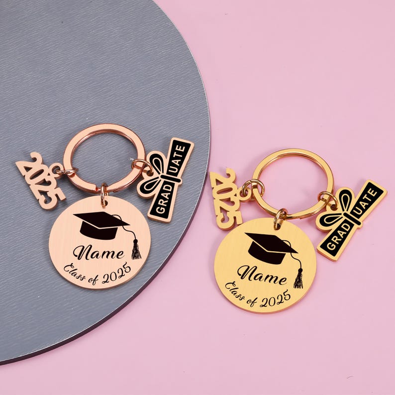 Graduation gifts Bulk, Class of 2025 Bulk, Custom Graduation Gifts, Personalized Keychain Gift, College High School Graduation Gifts