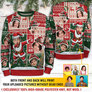 Custom Face Christmas Sweater For Men Women, Custom Ugly Sweatshirt, Personalized Pet Christmas Sweater, Funny Custom Face Sweatshirt
