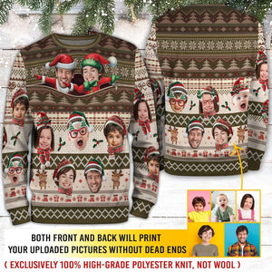 Custom Face Christmas Sweatshirt For Men Women, Custom Ugly Sweatshirt, Personalized Pet Christmas Sweatshirt, Funny Custom Face Sweatshirt