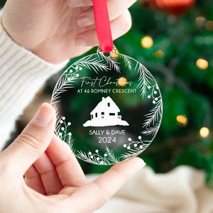 New Home Christmas Ornament, Our First Home Christmas Ornament, Custom New House Ornament, Christmas Bauble Decoration, Couple Gifts 2024