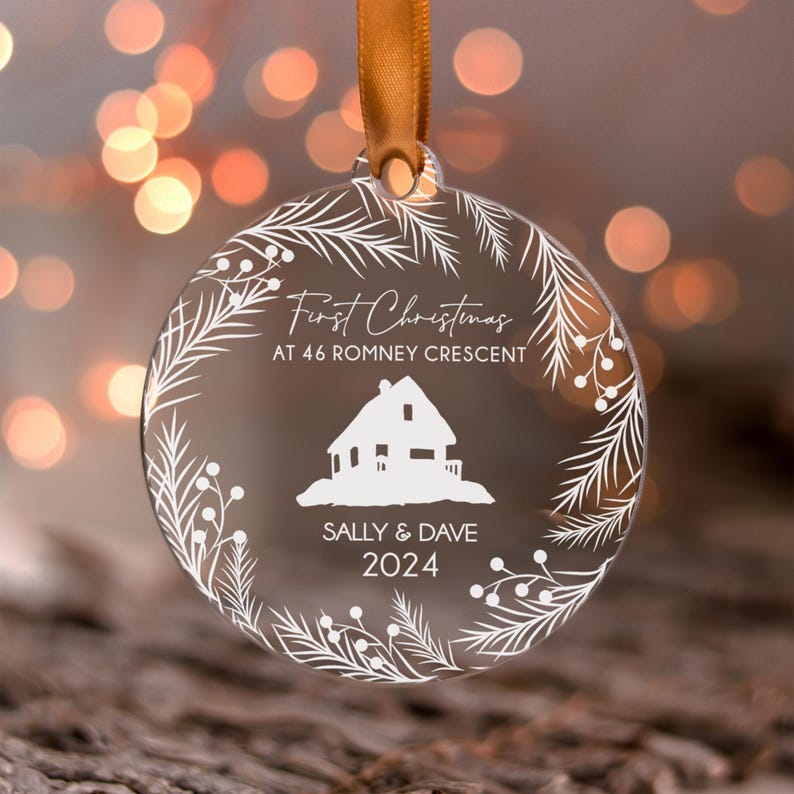New Home Christmas Ornament, Our First Home Christmas Ornament, Custom New House Ornament, Christmas Bauble Decoration, Couple Gifts 2024
