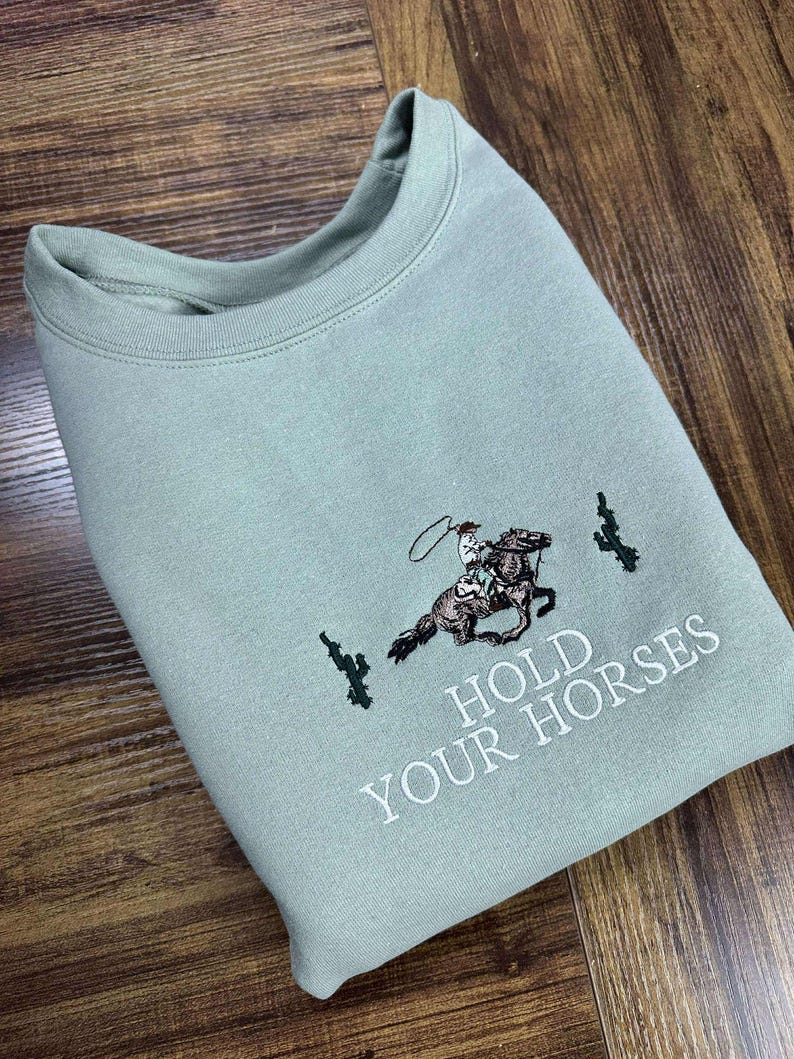 Embroidered Western Hoodie: Hold Your Horses Rodeo Cowgirl Sweatshirt il_794xN.6448829006_ivk3.jpg