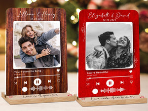 Personalized Song Plaque Valentines Gift For Couple Gift, Custom Album Cover Art Anniversary Gift For Boyfriend, Acrylic Music Plaque Gift