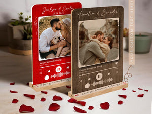Personalized Song Plaque Valentines Gift For Couple Gift, Custom Album Cover Art Anniversary Gift For Boyfriend, Acrylic Music Plaque Gift
