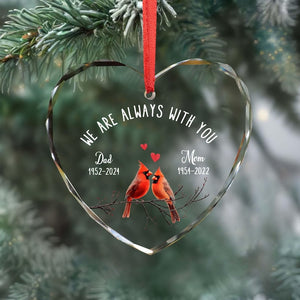 Memorial Gifts For Loss Of Parents Memorial Christmas Ornament With Cardinals We Are Always With You In Memory Of Dad Ornaments Cardinal