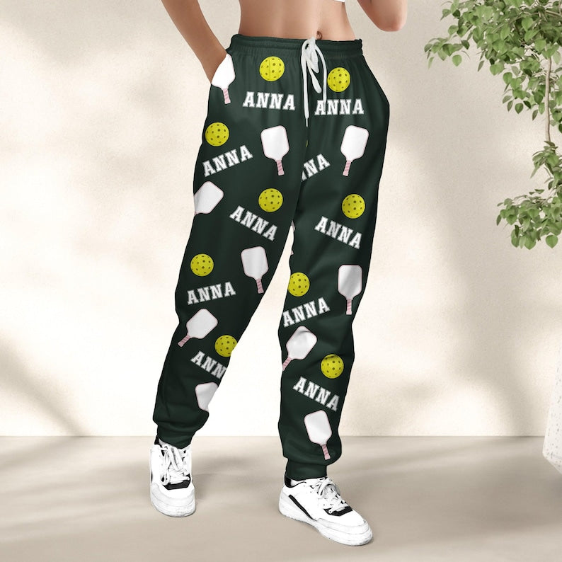 Personalized Pickleball Sweatpants, Custom Name And Number, Joggers Men Sweatpants Women Sweatpants, Pickleball Team Pickleball Lover Gift