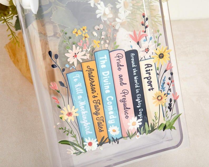 Personalized Eco-Friendly Acrylic Book Vasefor,Flower Books Acrylic Vase,Shelf Decor,Gift For Book Lover,Reading Lover,Acrylic Book Vase