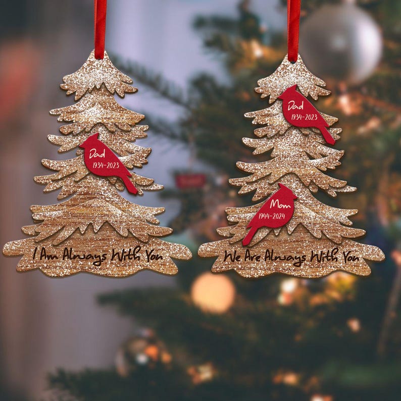 Personalized Memorial Christmas Ornament, In Loving Memory, Loss of Loved, Memorial Day Ornament, Mom Dad, Remembrance Gifts, Sympathy Gift