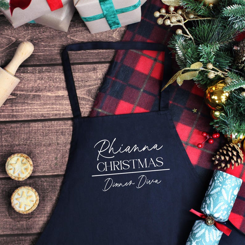 Personalised Adult Christmas Cooking Apron Christmas Dinner Role, Turkey Carver Apron, Family Christmas Apron, Cooking Secret Santa Gift