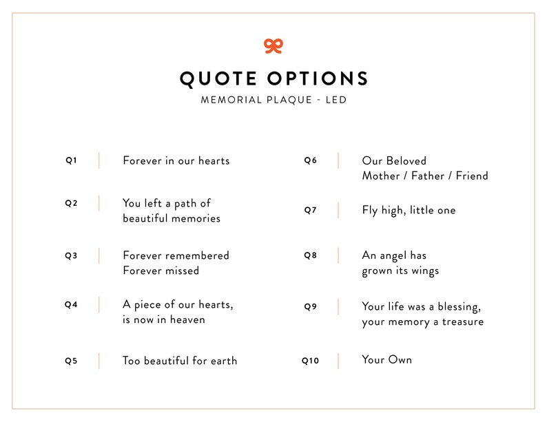 Personalized LED Memorial Plaque, In Loving Memory, Personalized Memorial Gift, Sympathy Gift, Bereavement Gift, Funeral Sign