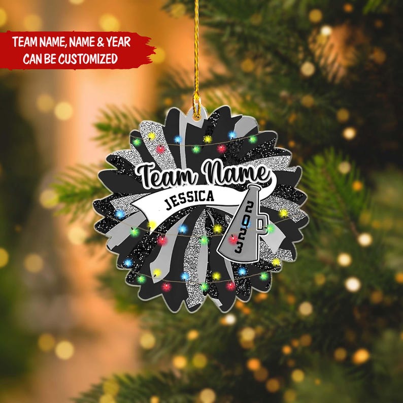 Personalized Cheerleader Ornaments, Cheerleading Lovers Ornament, Cheerleading Ornament, Gift for Cheerleader, Cheerleader Team Ornament