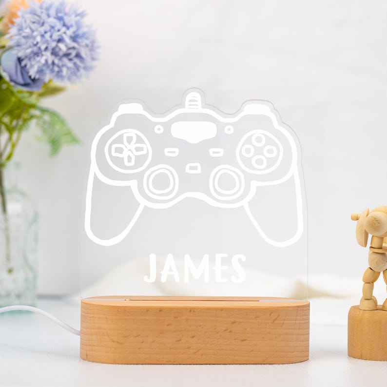 Personalized Game Console Night Light,Custom Game Console Desk Lamp,Gamer Room Decor,Gift for Gamer,Birthday Gift for Kids,Gaming Light