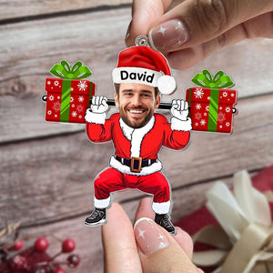 Gym Photo Ornaments, Custom Merry Liftmas Ornament, Weight Lifting Christmas Ornament, Workout Christmas, Weight Lifting Gift For Trainer